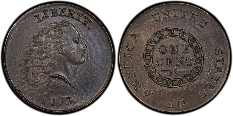 1793 Chain Large Cent 