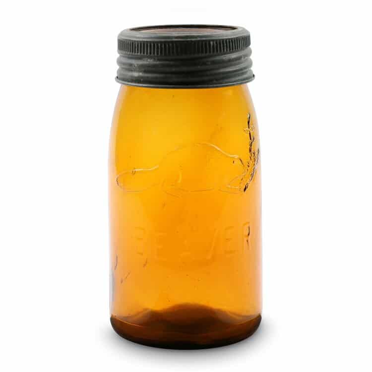 Amber Beaver Jar