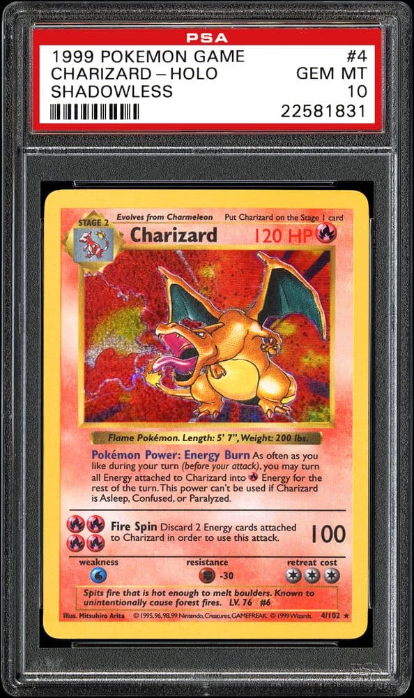 Mint 1st Edition Shadowless Holographic Charizard 