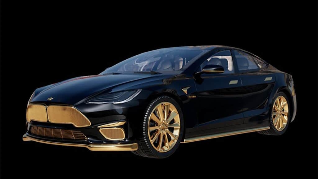 Tesla Model S Plaid: Caviar Gold-Plated