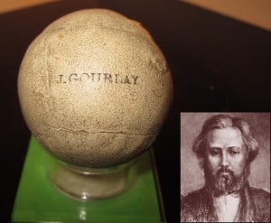 19th Century J. Gourlay Feather Golf Ball