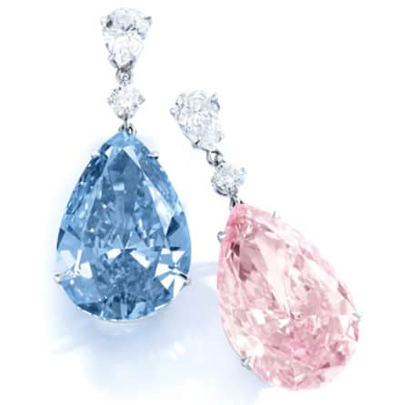 Apollo Blue and Artemis Pink Diamond Earrings