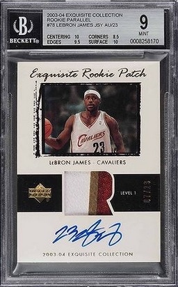 LeBron James Upper Deck Exquisite Collection Rookie Card #78 