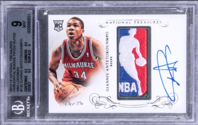 One-Of-A-Kind Giannis Antetokounmpo Autographed Panini National Treasures