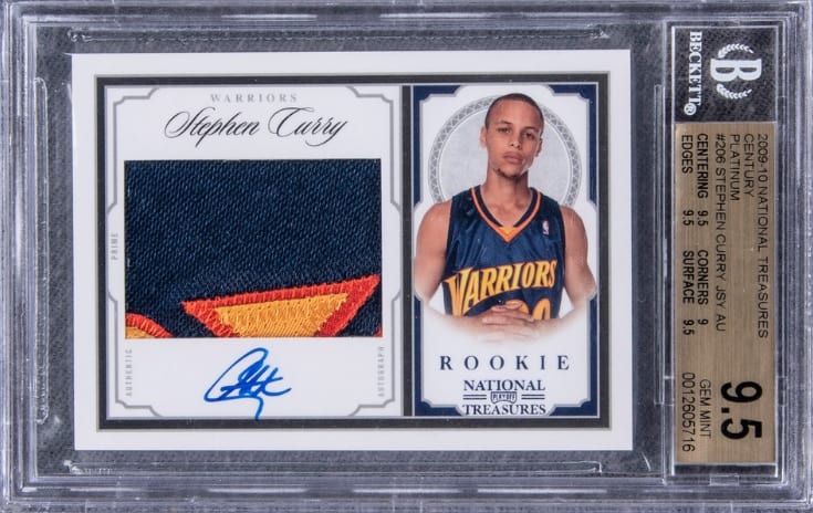 Stephen Curry Autographed Panini National Treasures Rookie Card