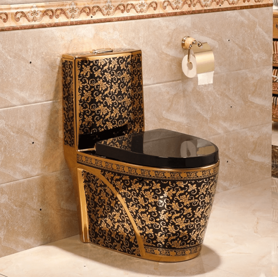 The Black and Gold Millionaire’s Toilet