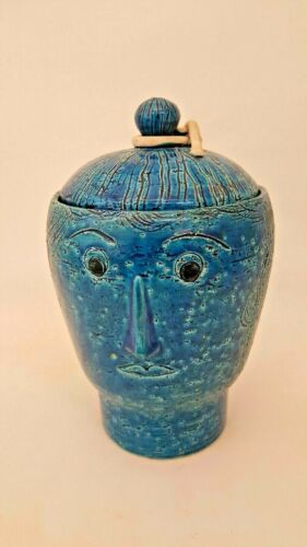 Mid-Century Bitossi Blue Cookie Jar