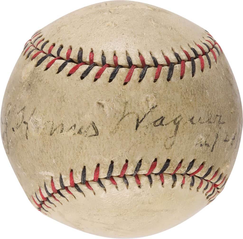 Honus Wagner Single-Signed "Christmas Eve" Baseball