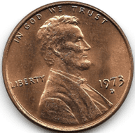 1973-P Lincoln Memorial Cent Uncirculated BU Red Penny 