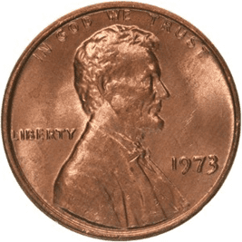 1973 Penny With No Mint Mark