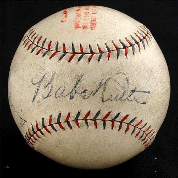 Babe Ruth and Lou Gehrig Autographed Baseball
