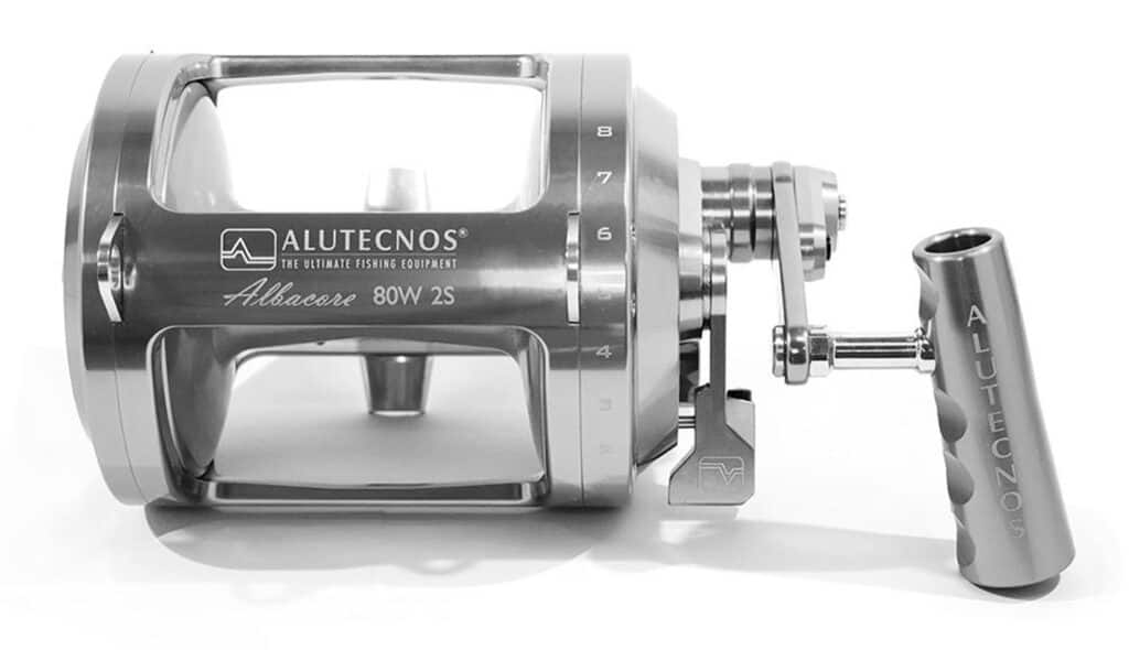 Alutecnos Albacore 80 Wide Two Speed Reel – Silver