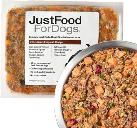 JustFoodForDogs Venison & Squash Recipe Fresh Frozen Dog Food