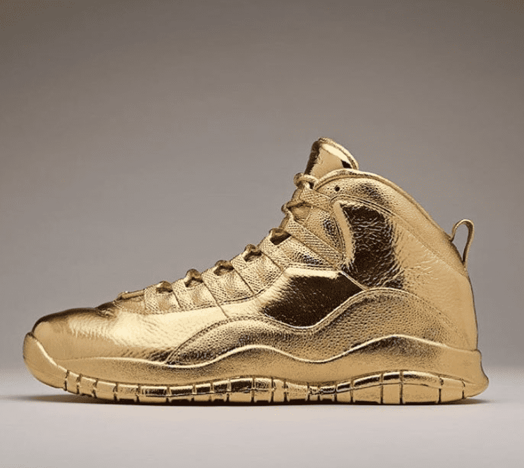 Drake’s Gold Sneakers