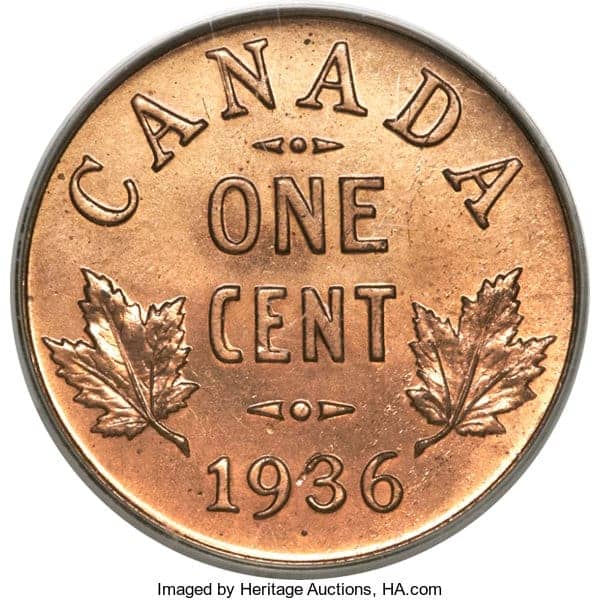 1936 Canadian "Dot" Penny