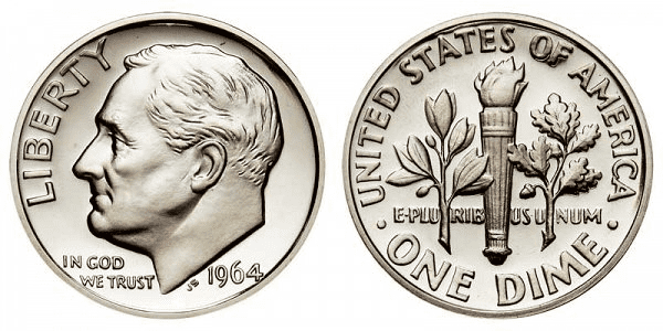1964 Dime With No Mint Mark
