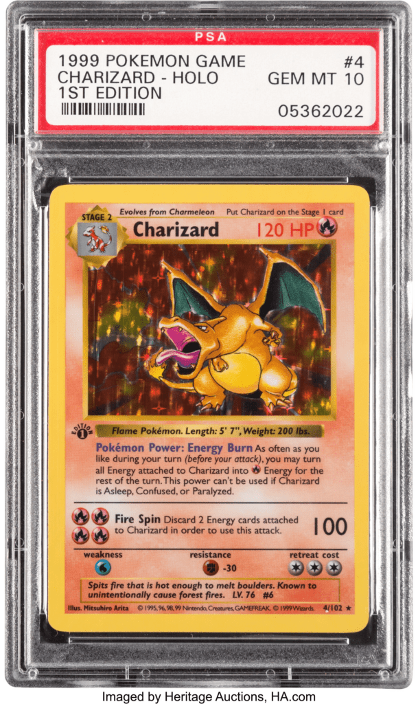 First Edition Base Set Pokémon Charizard Card #4