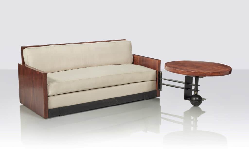 The Sofa and Side Table by Pierre Chareau