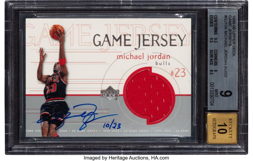 1999 #GJ10A Upper Deck Game Jerseys Autographed Michael Jordan
