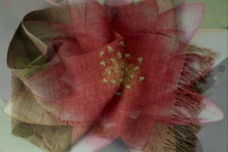 Burmese Lotus Flower Silk