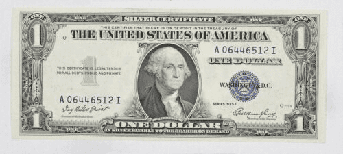 1935 Dollar Bill with Blue Seal