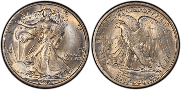 1935 Dollar No Mint Mark