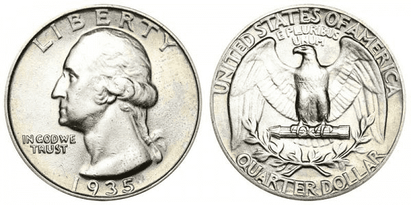 1935 Quarter With No Mint Mark