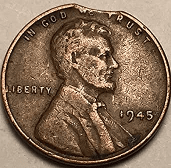 1935 Wheat Penny Clipped Planchet