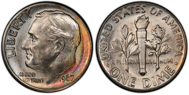 1967 Dime with No Mint Mark