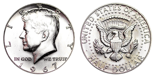 1967 Half Dollar with no mint mark