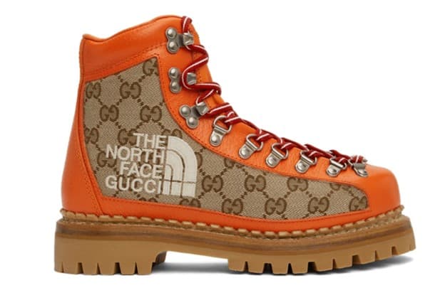 Beige & Orange The North Face Edition Ankle Boots