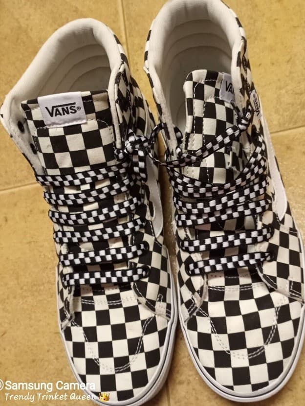 Checkered Vans High Top Sneakers