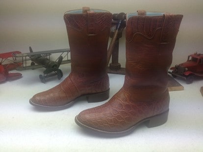 Custom Monogrammed Alligator Leather Work Boots