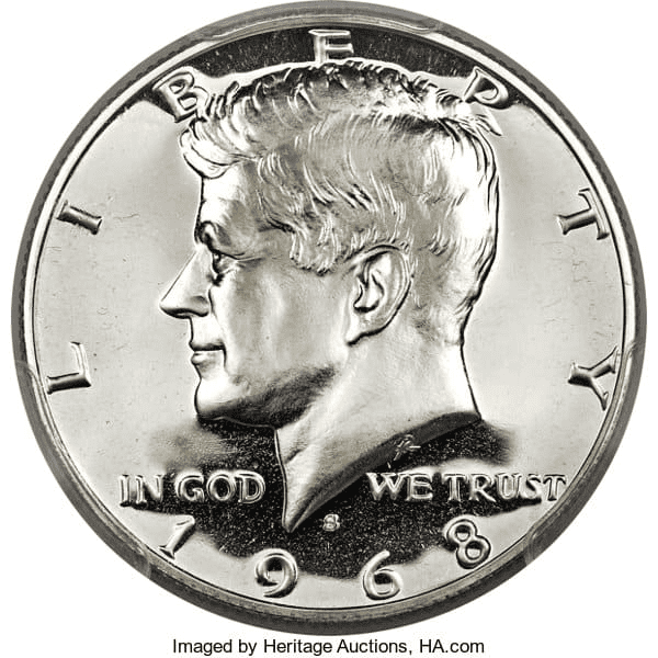 1968 Kennedy half dollars
