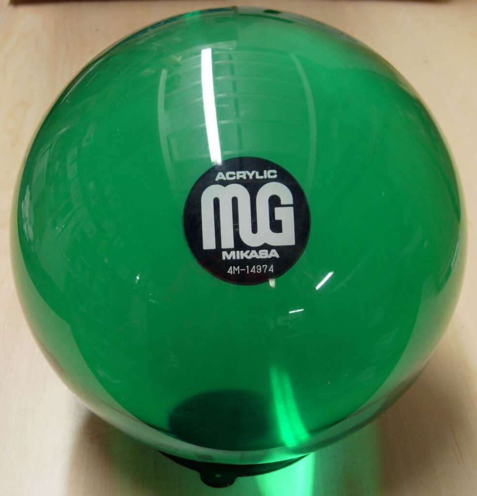 Mikasa MG Acrylic Green Clear Bowling Ball