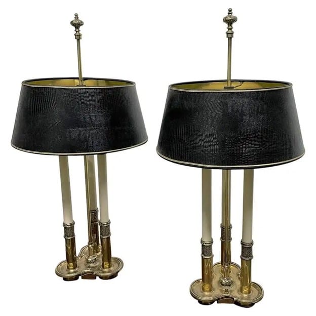 Pair Brass Stiffel Lamps