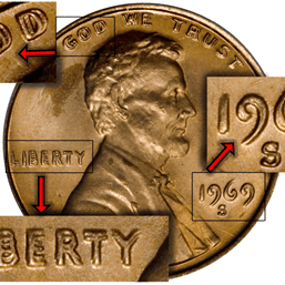 1969 Penny errors