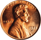 1971 D Penny
