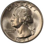 1971 Washington Quarter with no mint mark