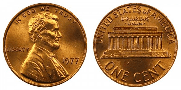 1977 P Penny (With No Mint Mark)