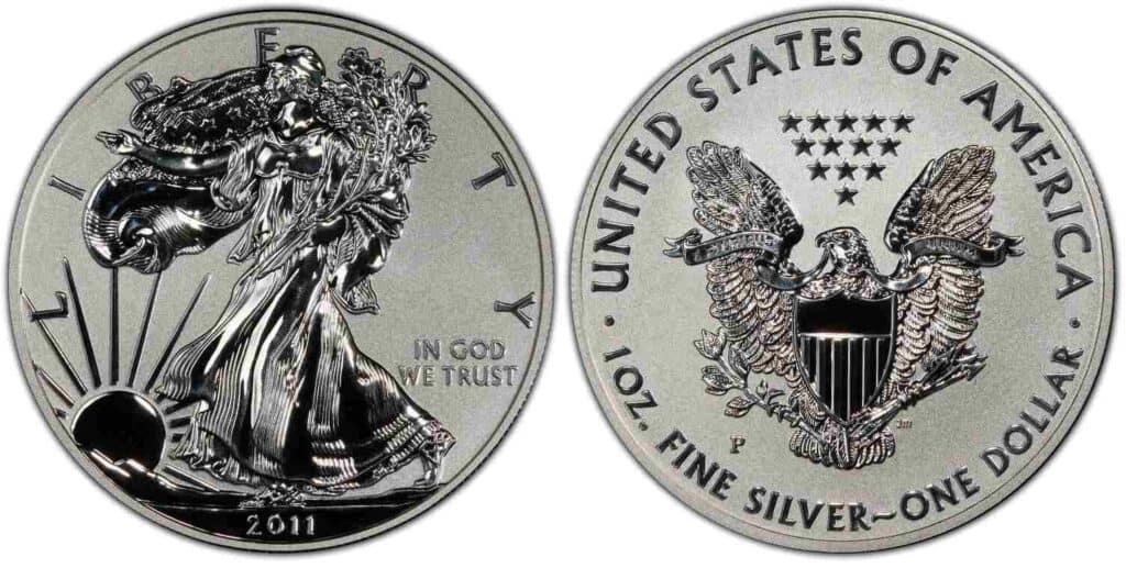 2011-S and 2011-P Reverse Proof Silver Eagle