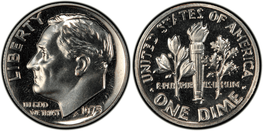 What Is A 1975 Roosevelt Dime Made Of