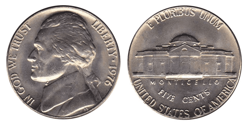 1976 P Nickel (No Mint Mark)