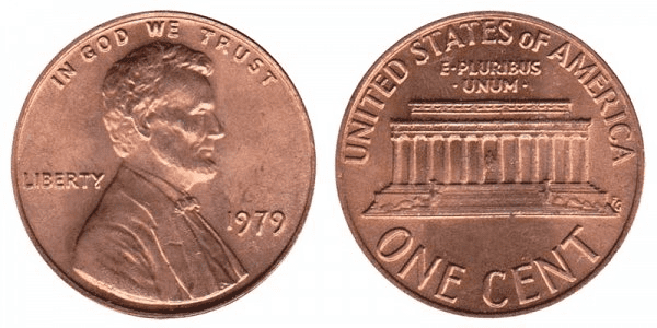 1979 P Penny (With No Mint Mark)