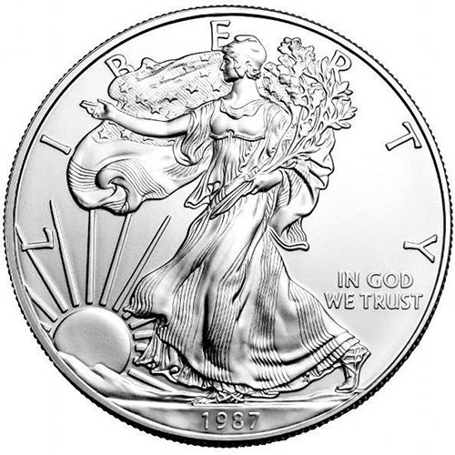 1987 Bullion American Silver Eagle
