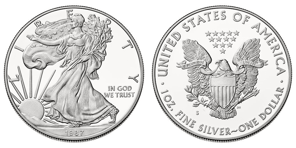What Is the 1987 Silver Dollar Made Of