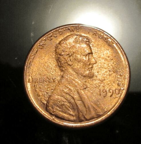 1990 Penny Blistering Error