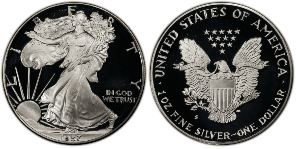 1987 Silver Proof Eagle Dollar