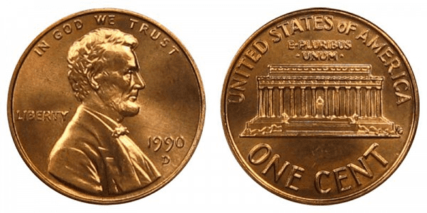 1990 D Lincoln Penny