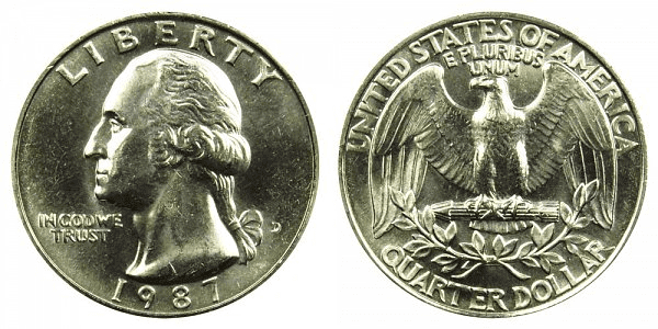1987 D Quarter Dollar